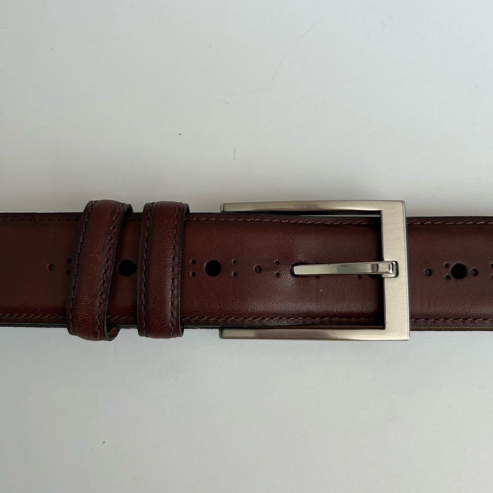 Lejon Chancellor Chili Full Grain Anline Steer Hide Leather Dress Belt S…